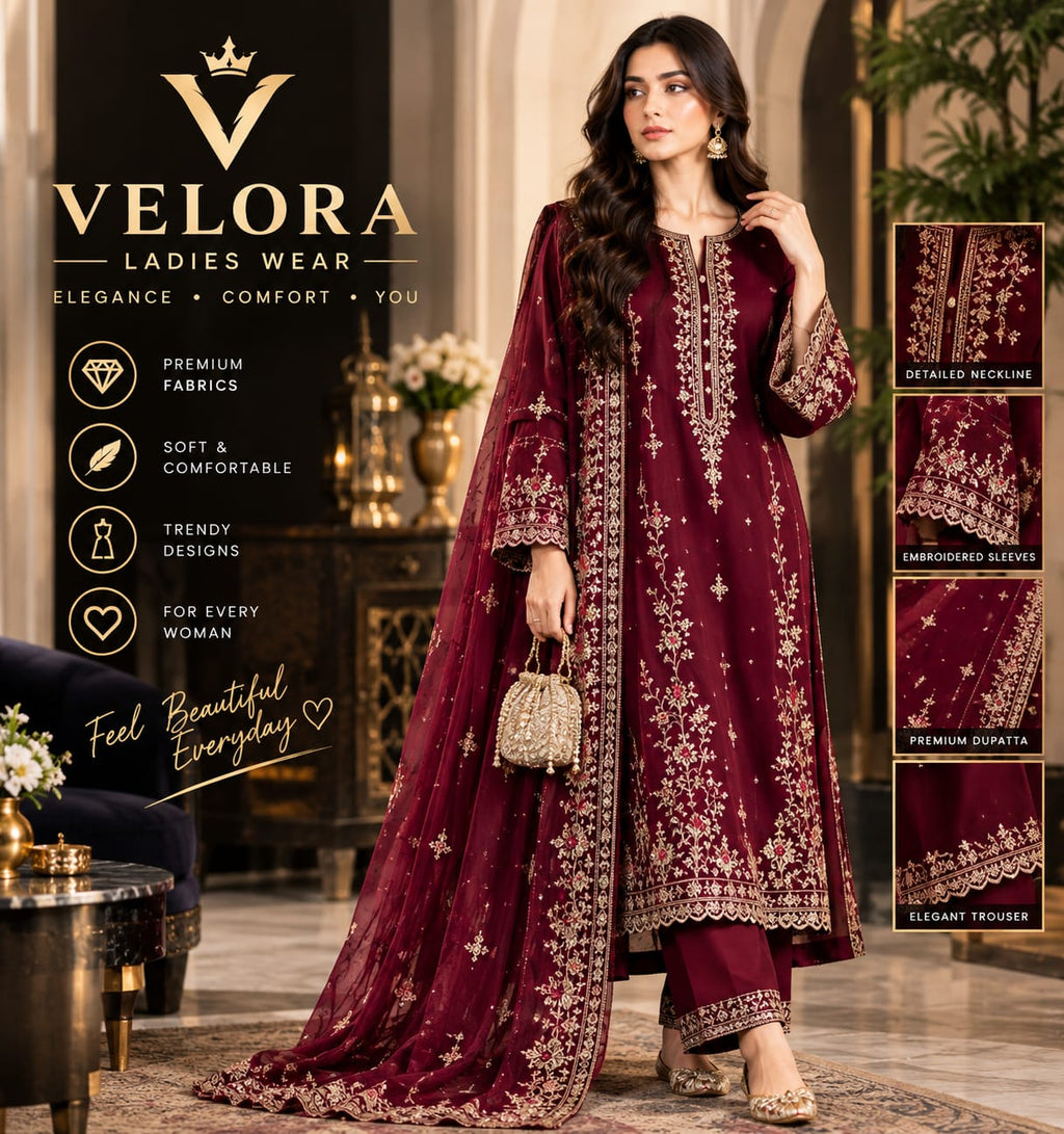 VELORA Women Elegant Casual Dress Premium Fashion Collection